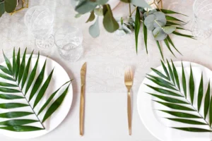 Organza z nadrukiem biała 0.48 x 9m