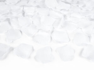 Płatki róż w woreczku biały