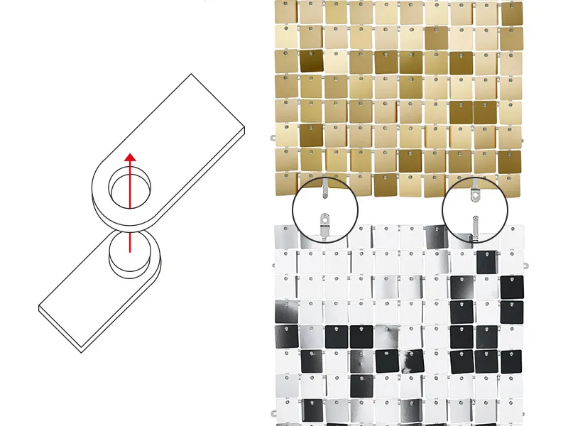 Panel cekinowy łuski jasny liliowy, 30x30 cm