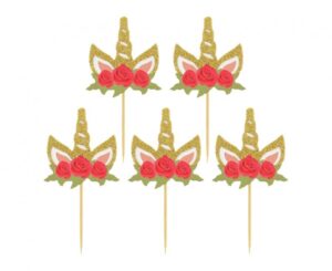 Pikery Jednorożec z kwiatami 10 cm