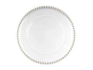 Podtalerz z perłami transparentny średnica ok. 32 cm