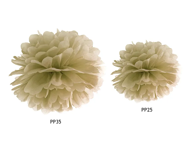 Pompon bibułowy, złoto