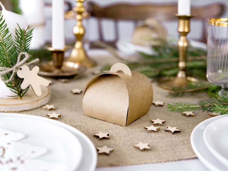 Pudełeczka, kraft 6x6x5.5cm