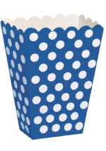 Pudełka na przekąski kropki niebieskie
