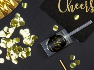 Push pop konfetti złoty