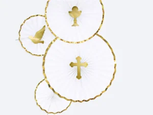 Rozety dekoracyjne białe 3 szt