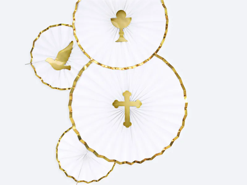 Rozety dekoracyjne białe 3 szt