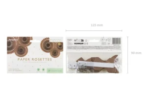 Rozety dekoracyjne brązowe 20-30cm