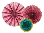 Rozety dekoracyjne burgundowe 26-43 cm