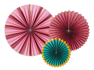 Rozety dekoracyjne burgundowe 26-43 cm