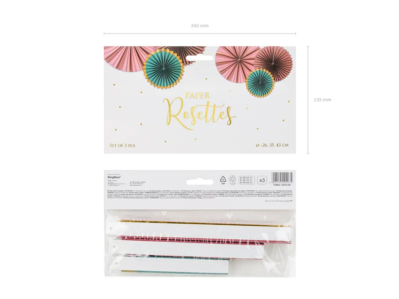 Rozety burgund 26-43cm