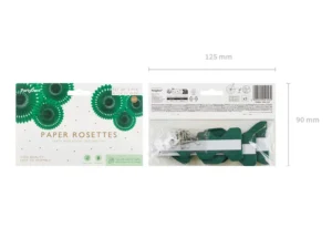 Rozety dekoracyjne ciemny zielony 20-30cm