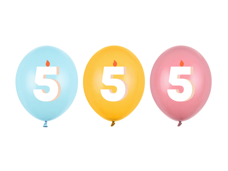 Balony 30 cm 5 mix