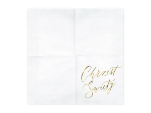 Serwetki Chrzest Święty biały 33x33 cm