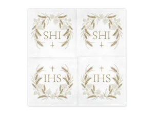 Serwetki IHS 33x33cm złoty