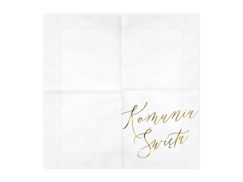Serwetki Komunia Święta biały 33x33 cm