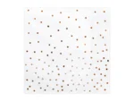 Serwetki Kropki rose gold biały 33x33 cm (1 op. : 20 szt.)