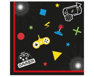 Serwetki papierowe Gaming Party 33x33 cm