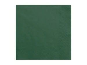 Serwetki trójwarstwowe butelkowa zieleń 33x33 cm