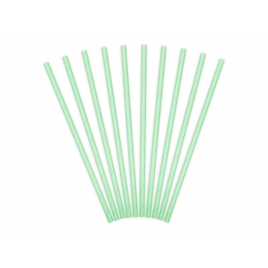 Słomki papierowe miętowe 19.5cm