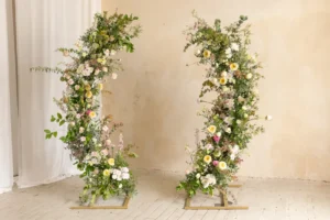 Stojak 2 niepełne łuki 200 cm i 180 cm zestaw, złoty