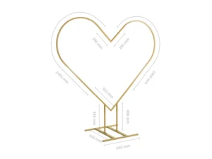 Stojak na tło Serce złoty 2m
