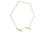 Stojak na tło heksagon złoty, 2m