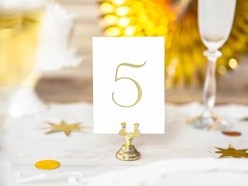 Stojak na winietki złoty, 4 cm