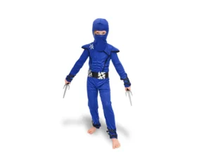 Strój Ninja niebieski rozmiar 116-128 cm