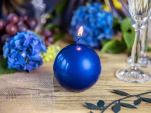 Świeca metalizowana Kula granat 6 cm