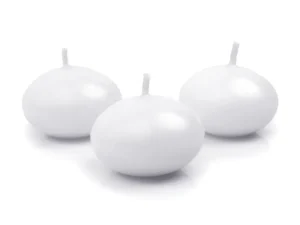Świeca pływająca matowa biała 4 cm