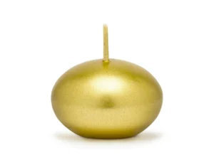 Świeca pływająca metalizowana złota 4 cm