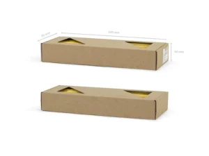 Świeca stożkowa metalizowana złoty 24cm