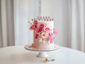 Świeczki urodzinowe Happy Birthday 2.5 cm różowe złoto