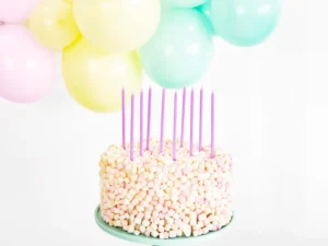 Świeczki urodzinowe gładkie, jasny liliowy, 14cm (1 op. 12 szt.) 4