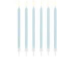 Świeczki urodzinowe gładkie jasny niebieski 14 cm