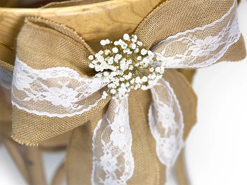 Szarfa na krzesło juta, 15x275cm