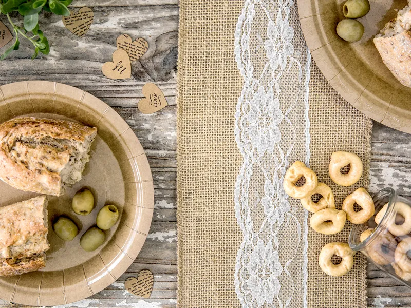 Szarfa na krzesło juta, 15x275 cm