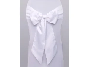 Szarfy na krzesło białe 0.15 x 2.75 m