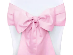 Szarfy na krzesło jasne różowe 0.15 x 2.75 m