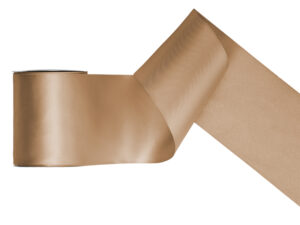 Tasiemka satynowa jasne złoto 100mm/25m