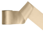 Tasiemka satynowa zimny złoty 100mm/25m