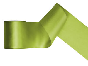 Tasiemka satynowa zielone jabłuszko 100mm/25m