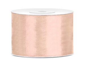 Tasiemka satynowa jasna brzoskwinia 50mm/25m