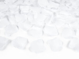 Tuba z płatkami róż biała 40cm