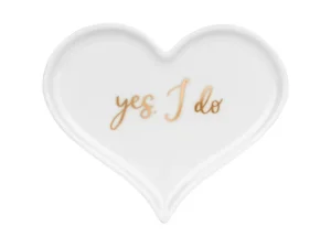 Talerzyk porcelanowy na obrączki Serce 13.3x10.8 cm