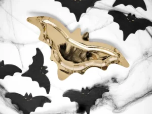 Talerzyki Nietoperz złoty 37.5x18.5cm