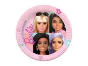 Talerzyki papierowe Barbie Sweet Life okrągłe 23 cm