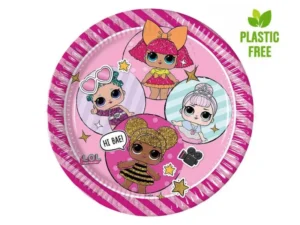 Talerzyki papierowe LOL Glitterati 23 cm