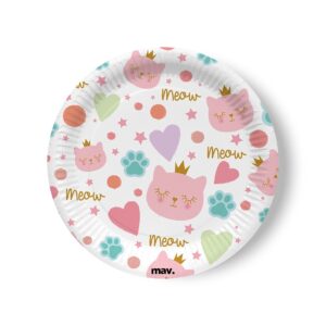 Talerzyki papierowe Princess Cat 22.7 cm